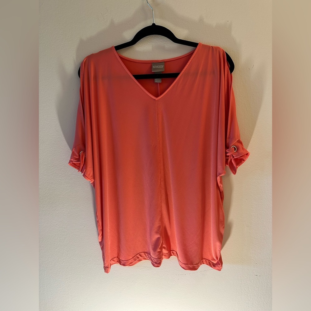 NWOT Chico’s Open Shoulder Top